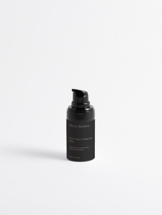 3-in-1 Eye Cream for Men packaging and product – Rocio Sereno men’s skincare