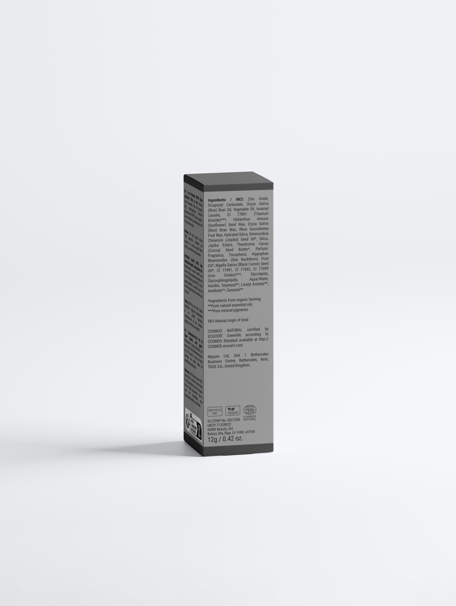 Close-up of SPF50 stick texture – invisible sun protection for face and body