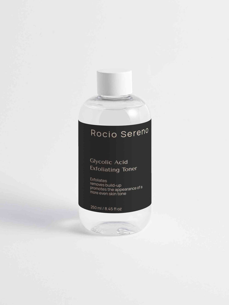 Vegan Glycolic Acid Exfoliating Toner – 5% glycolic acid liquid exfoliator for smoother, brighter skin by Rocio Sereno.