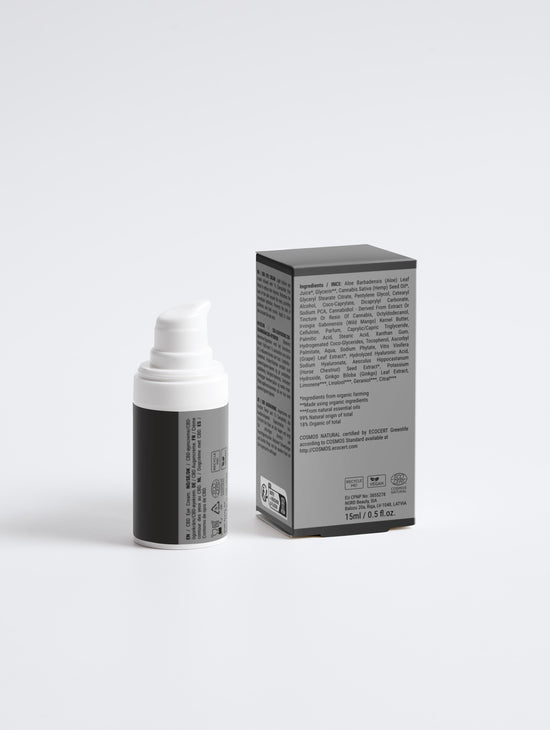 Calming Eye Cream applied to under-eye area for refreshed skin | Rocío Sereno