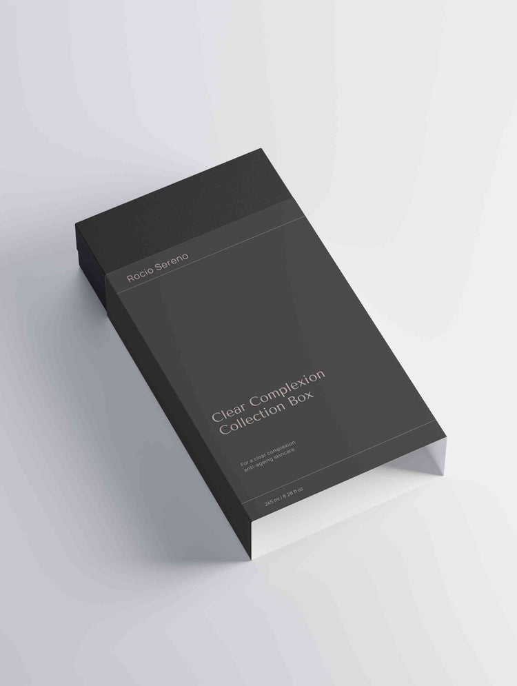 Clear Complexion Collection Box packaging and products – daily cleansing and spot treatment